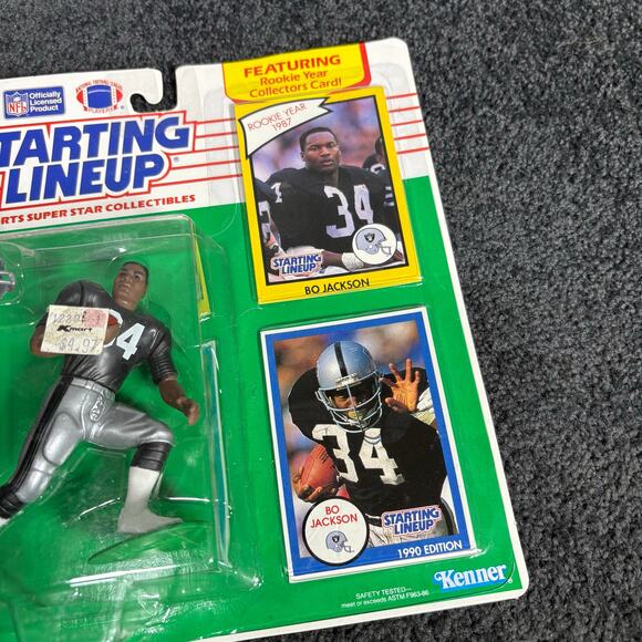 Bo Jackson Los Angeles Raiders Vintage 1990 Starting Lineup Figure NIB Football - Picture 3 of 4